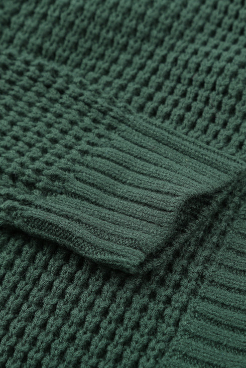 Pocket Knitted Solid Color Cardigan